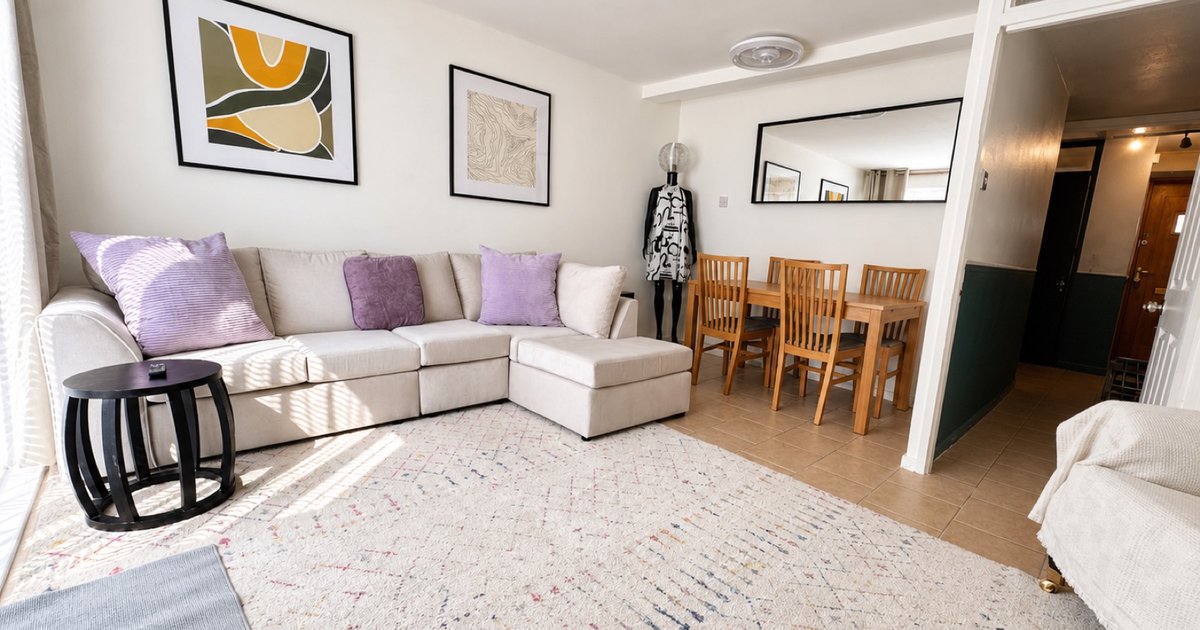 Living room at East End Stay